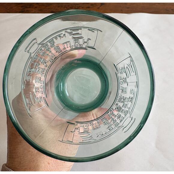 Embossed McDonald's 1948 Famous 15 Cent Hamburgers Green Collector Glass - Picture 5 of 7